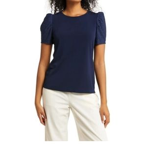Vince Camuto Eyelet Sleeve Top
